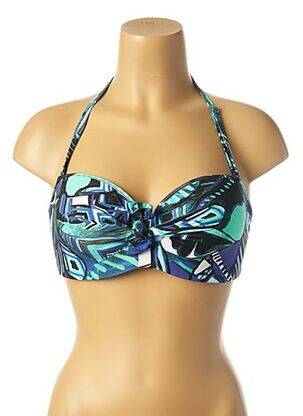 Haut de maillot de bain haut bandeau haut bandeau bleu ANTIGEL femme