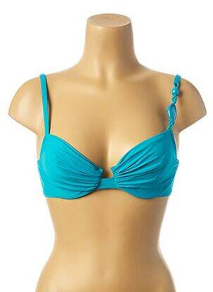 Haut de maillot de bain stretch bleu LISE CHARMEL femme
