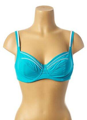 Haut de maillot de bain stretch bleu LISE CHARMEL femme