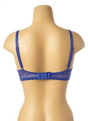 Soutien-gorge tissage dentelle haut soutien-gorge moulé bleu VANITY FAIR femme