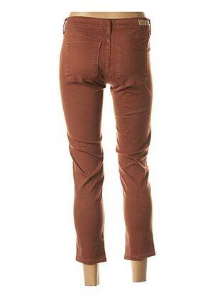Pantalon 7/8 stretch taille basse marron FIVE femme
