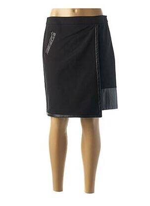 Jupe courte coupe droite noir PAUL BRIAL femme