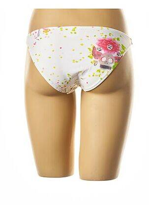 Bas de maillot de bain tissage satiné culotte blanc I LOVE MY BIKINI femme