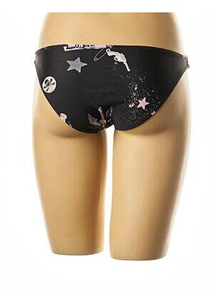Bas de maillot de bain imprimé fantaisie culotte noir I LOVE MY BIKINI femme