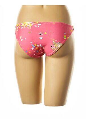 Bas de maillot de bain imprimé fantaisie culotte rose I LOVE MY BIKINI femme