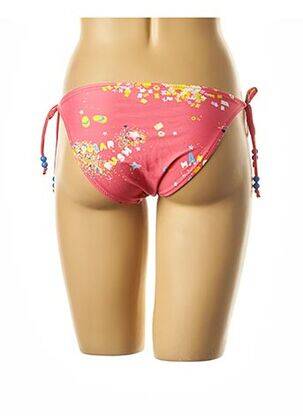 Bas de maillot de bain tissage satiné bikini rose I LOVE MY BIKINI femme