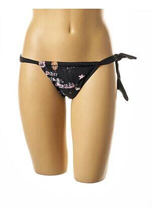 Bas de maillot de bain imprimé fantaisie bikini noir I LOVE MY BIKINI femme