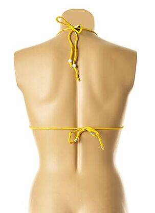 Haut de maillot de bain stretch haut triangles jaune I LOVE MY BIKINI femme