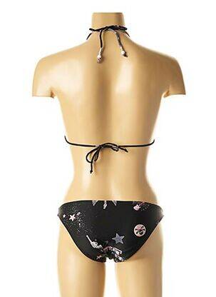 Maillot de bain 2 pièces stretch haut triangles noir I LOVE MY BIKINI femme