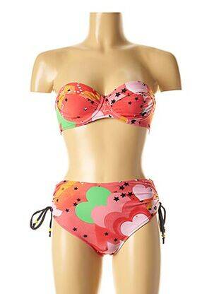 Maillot de bain 2 pièces stretch rouge I LOVE MY BIKINI femme