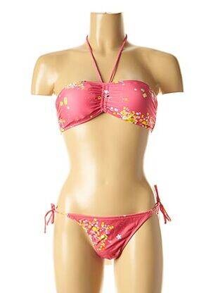 Maillot de bain 2 pièces haut bandeau haut bandeau rose I LOVE MY BIKINI femme
