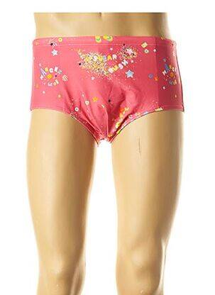 Short de bain imprimé fantaisie rose I LOVE MY BIKINI homme
