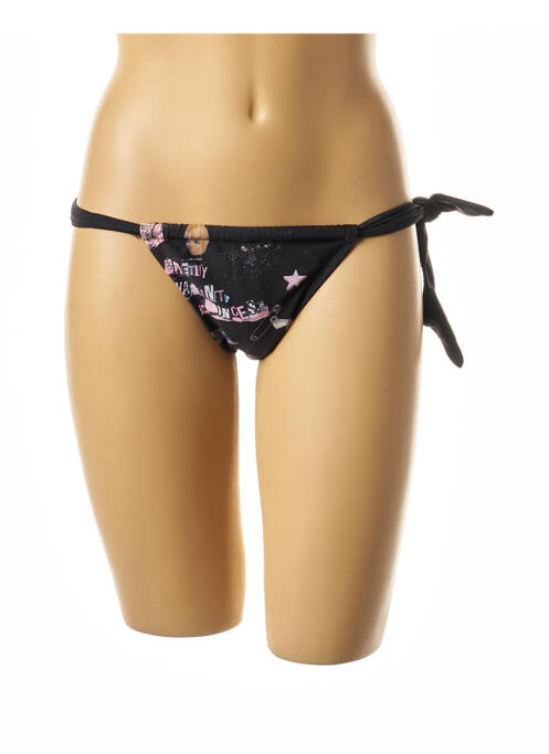 Bas de maillot de bain imprimé fantaisie bikini noir I LOVE MY BIKINI femme