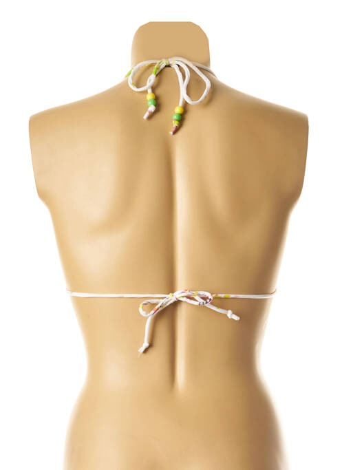 Haut de maillot de bain fermeture liens à nouer haut triangles blanc I LOVE MY BIKINI femme