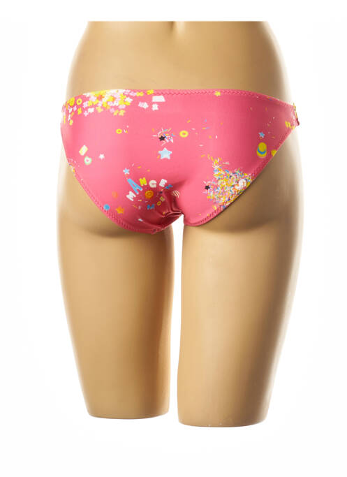 Bas de maillot de bain rose I LOVE MY BIKINI pour femme