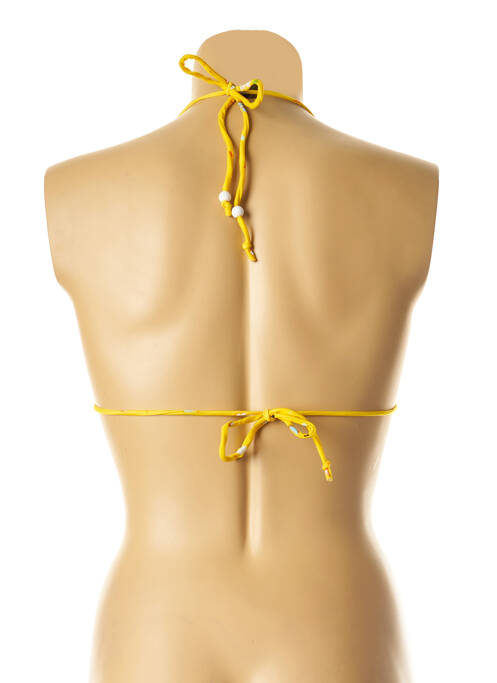 Haut de maillot de bain jaune I LOVE MY BIKINI pour femme