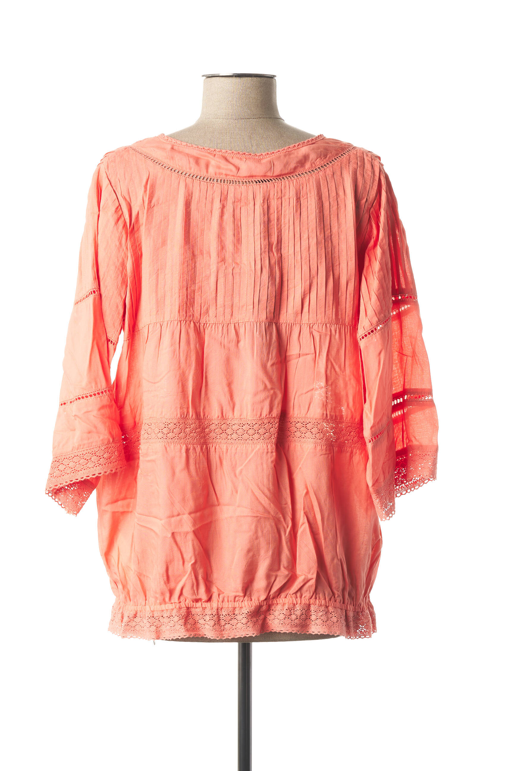 Mode Blouses Tunique-blouses Tunique-blouse orange fonc\u00e9 style d\u00e9contract\u00e9 