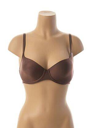 Soutien-gorge effet matière satinée haut soutien-gorge moulé marron DARJEELING femme