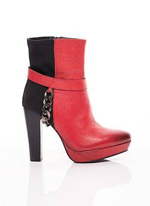 Bottines/Boots rouge ILARIO FERUCCI pour femme