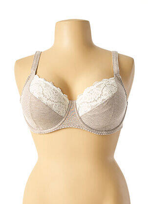 Soutien-gorge tissage dentelle gris ANTIGEL femme