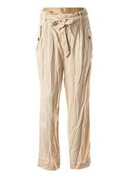 Pantalon 7/8 taille haute taille haute beige OUI femme