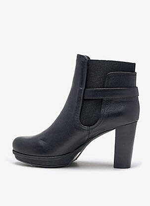 Bottines/boots matière lisse talon de 7 à 9cm noir UNISA femme