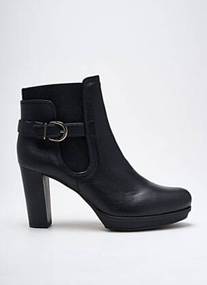 Bottines/boots matière lisse talon de 7 à 9cm noir UNISA femme