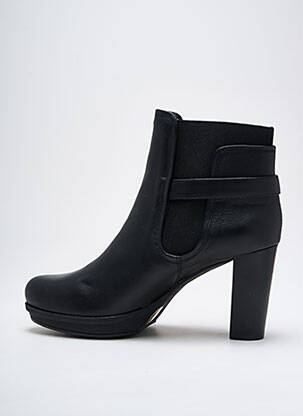 Bottines/boots matière lisse talon de 7 à 9cm noir UNISA femme