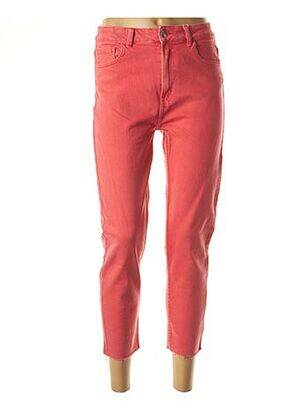Pantacourt taille haute taille haute rouge ONLY femme