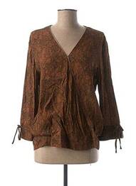 Blouse manches 3/4 manches 3/4 marron MAISON 123 femme