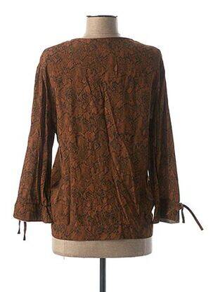 Blouse manches 3/4 manches 3/4 marron MAISON 123 femme