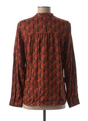 Chemisier coupe cintrée manches longues marron MAISON 123 femme