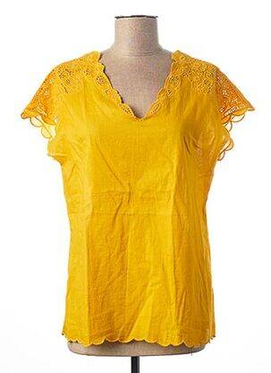 Top manches courtes manches courtes jaune MAISON 123 femme
