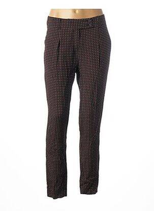 Pantalon droit tissage crêpe taille basse marron MAISON 123 femme