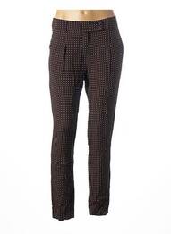 Pantalon droit tissage crêpe taille basse marron MAISON 123 femme