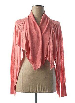 Gilet manches longues rose LAUREN VIDAL pour femme