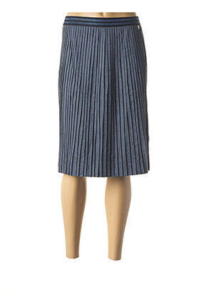 Jupe mi-longue stretch bleu LE BOUDOIR D'EDOUARD femme
