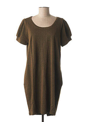 Robe mi-longue manches courtes manches courtes vert LE BOUDOIR D'EDOUARD femme