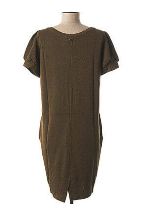 Robe mi-longue manches courtes manches courtes vert LE BOUDOIR D'EDOUARD femme
