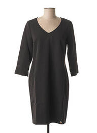 Robe mi-longue manches 3/4 manches 3/4 noir LE BOUDOIR D'EDOUARD femme