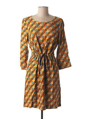 Robe courte manches 3/4 manches 3/4 orange LE BOUDOIR D'EDOUARD femme