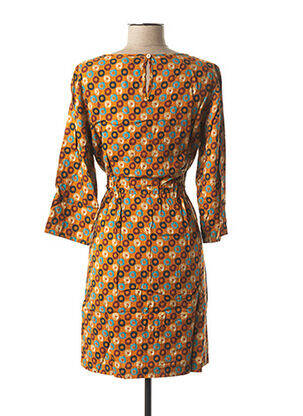 Robe courte manches 3/4 manches 3/4 orange LE BOUDOIR D'EDOUARD femme