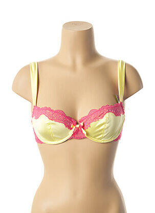 Soutien-gorge effet matière satinée jaune DARJEELING femme