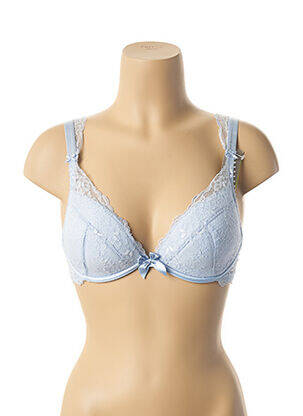 Soutien-gorge effet matière satinée haut soutien-gorge push-up bleu DARJEELING femme