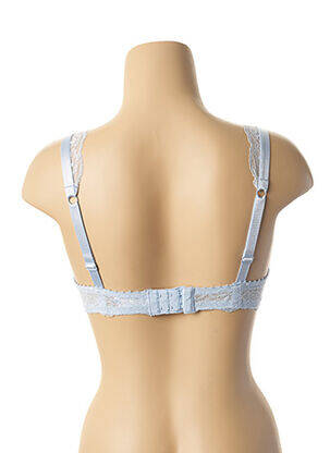 Soutien-gorge effet matière satinée haut soutien-gorge push-up bleu DARJEELING femme