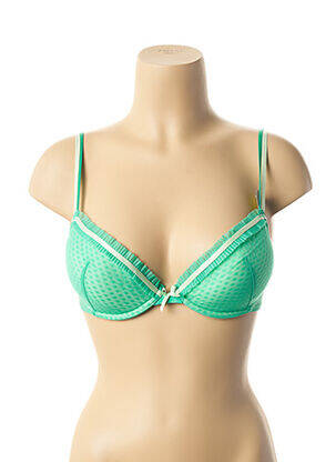 Soutien-gorge bretelles élastiquées ajustables haut soutien-gorge avec mousse de rembourrage amovible vert DARJEELING femme