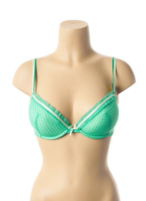 Soutien-gorge bretelles élastiquées ajustables haut soutien-gorge avec mousse de rembourrage amovible vert DARJEELING femme