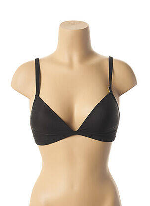 Soutien-gorge effet matière satinée haut soutien-gorge moulé noir DARJEELING femme