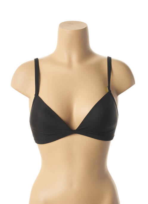 Soutien-gorge effet matière satinée haut soutien-gorge moulé noir DARJEELING femme