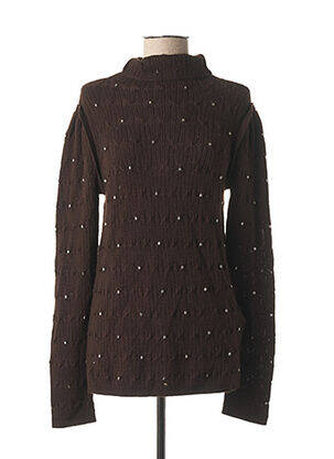 Pull col roulé marron SPORTMAX pour femme